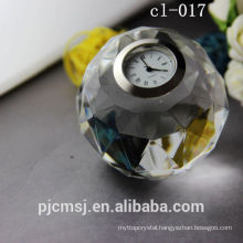 Nice crystal glass ball table clock for office decoration & gift